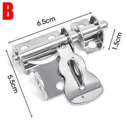 Durable Stainless Steel Slide Bolt Latch for Gates, Fences, and Doors (B)