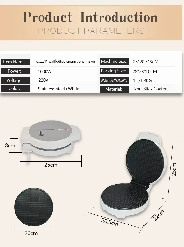 Description Picture 6 of itemegg roll machine ice cream reel machine / ice cream machine / breakfast machine children home commercial egg waffle maker