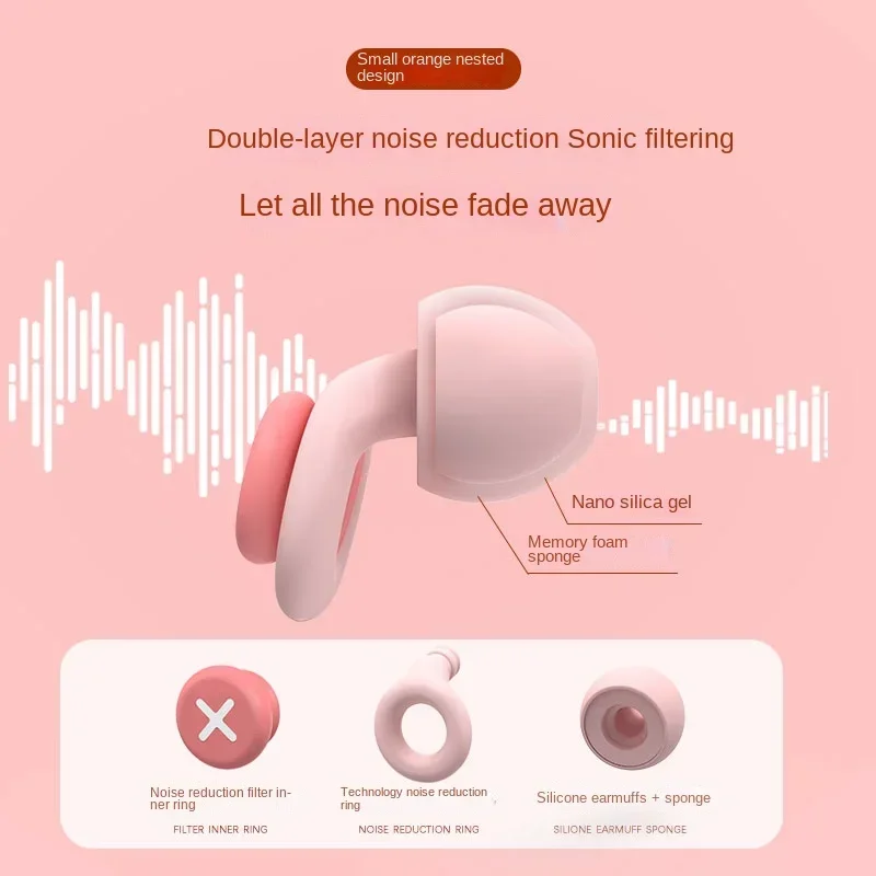 Premium Silicone Noise-Canceling Earplugs - Soft, Soundproof, Reusable Protection