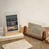 6 Inch Acrylic Picture Frame Wooden Kpop Idol Photo Display Wedding Party Picture Holder Desktop Office Photo Decor Card Holder 1