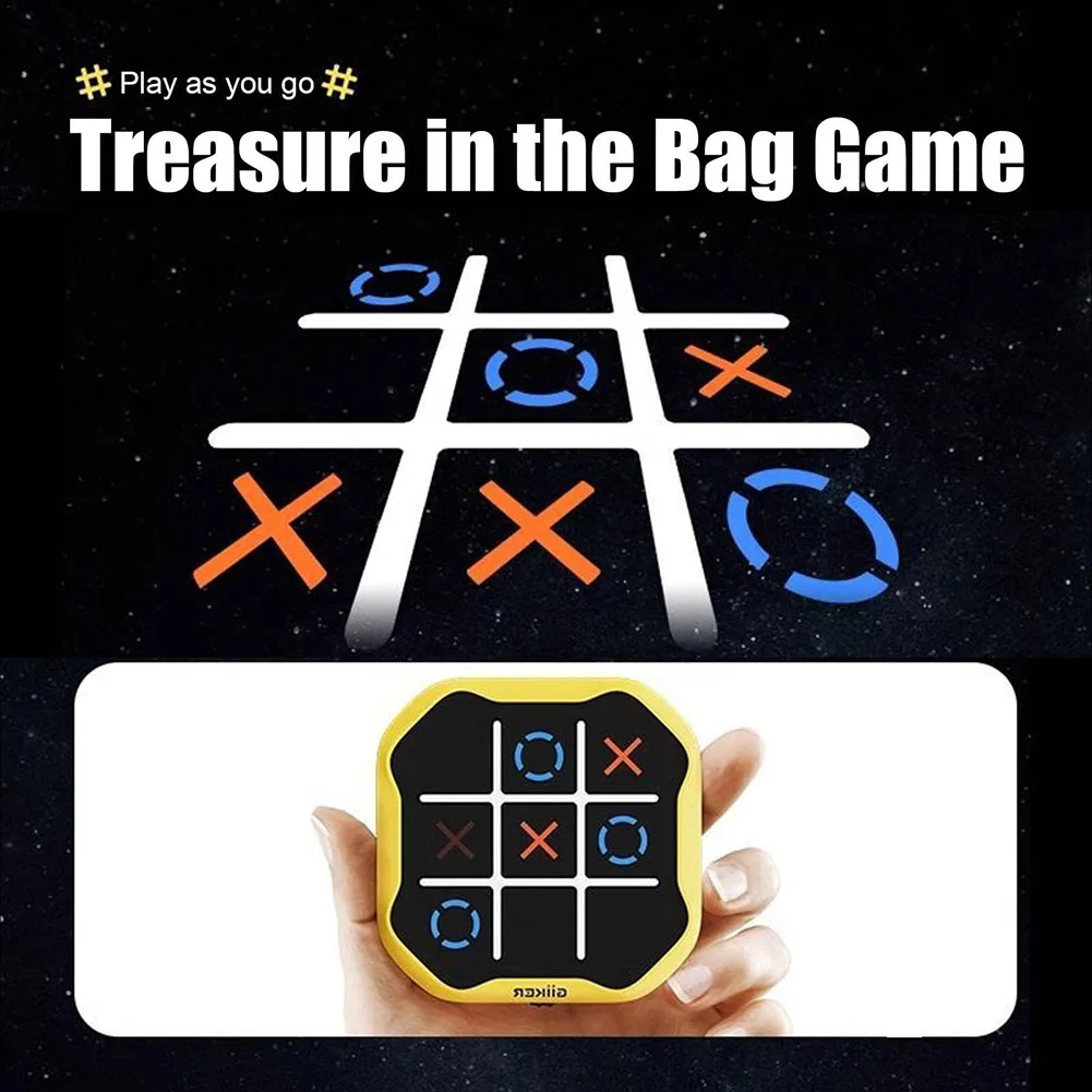 3in1 Electronic TIC-TAC-TOE Bolt Chess Game Multifunctional Children Puzzle Toys Portable Handheld Board Game Toys Kids Gifts
