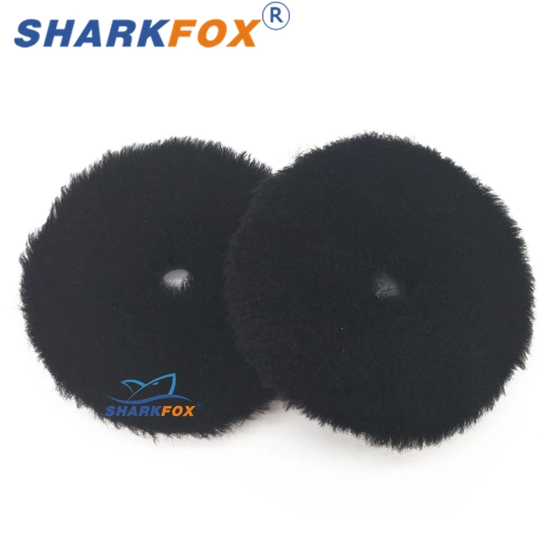 Sharkfox 5 Pieces/lot 5/6Inch Wool Polishing Pad For Polisher Machine Waxing Polishing Buffing Car Paint Care Polisher Pads car polisher