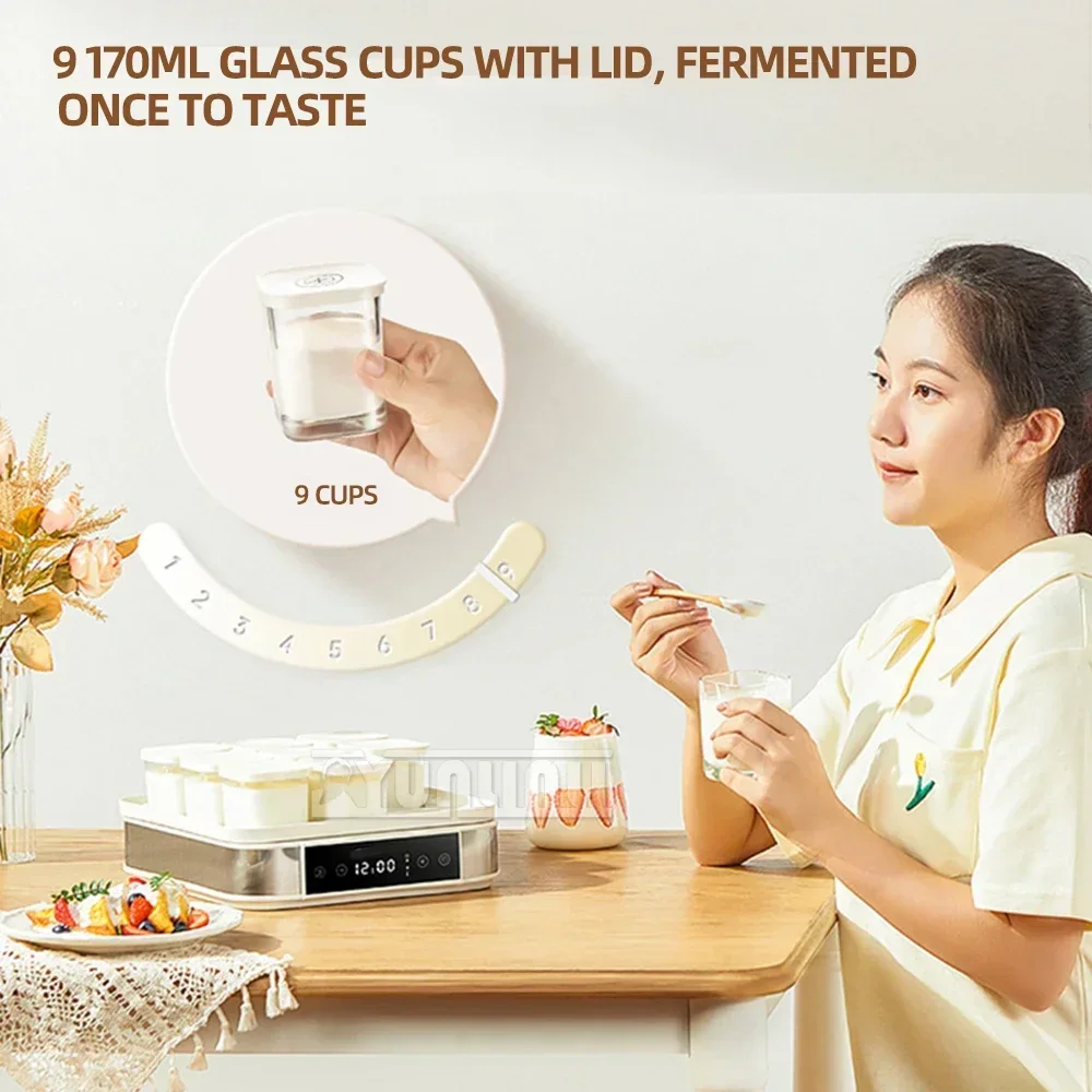 Household Fully Automatic Yogurt Machine Large Capacity Milk Fermentation Machine Yogurt Maker 4