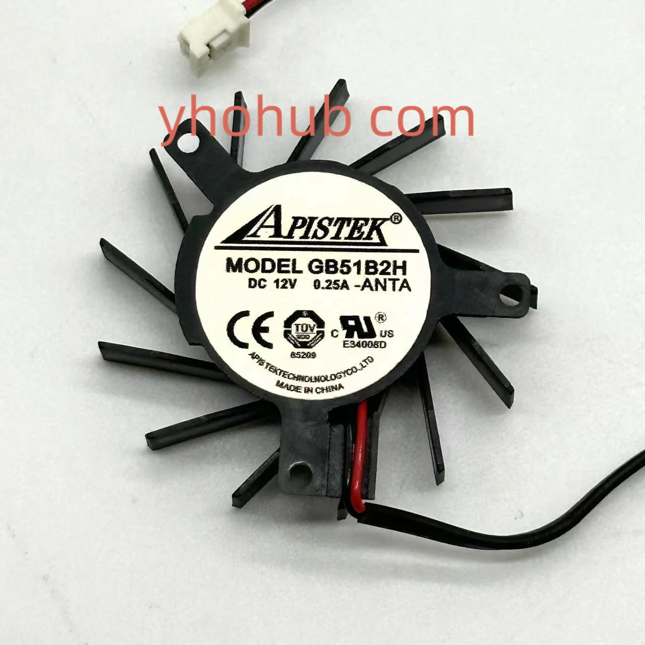 Ventilador Frameless do Servidor do Apistek2-wire Gb51b2h cc 12v 0.25a