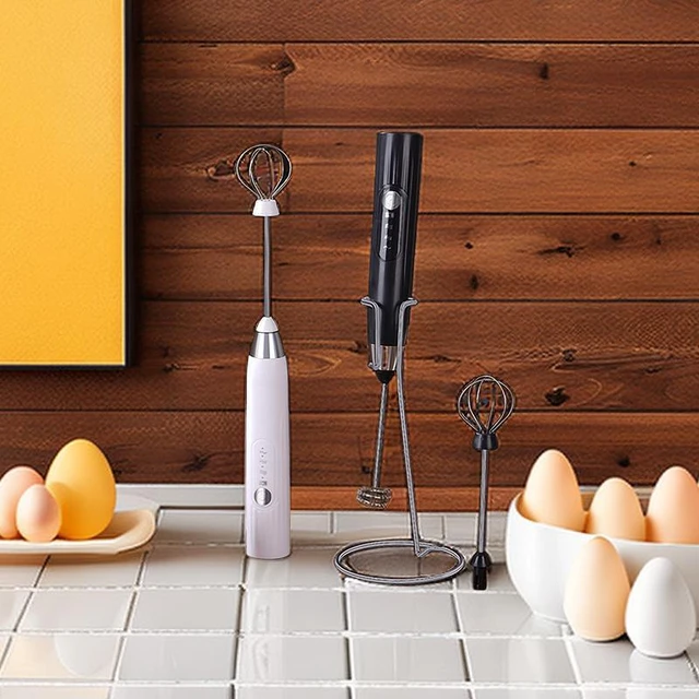 Wireless Electric Handheld Mixer USB Rechargable Milk Egg Beater with 2  Detachable Stir Whisks Kitchen Baking Accessories - AliExpress