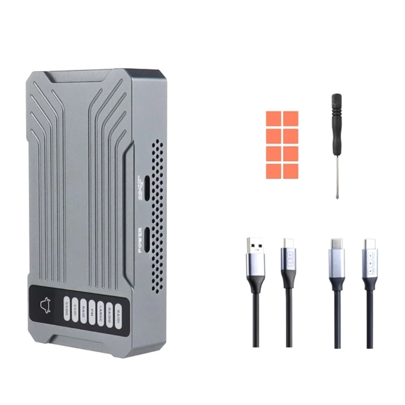 

53CC M.2 NVMe SSD Case Box JMS586R Chip for 2280 SSD Hard Enclosure for Desktop and Laptop
