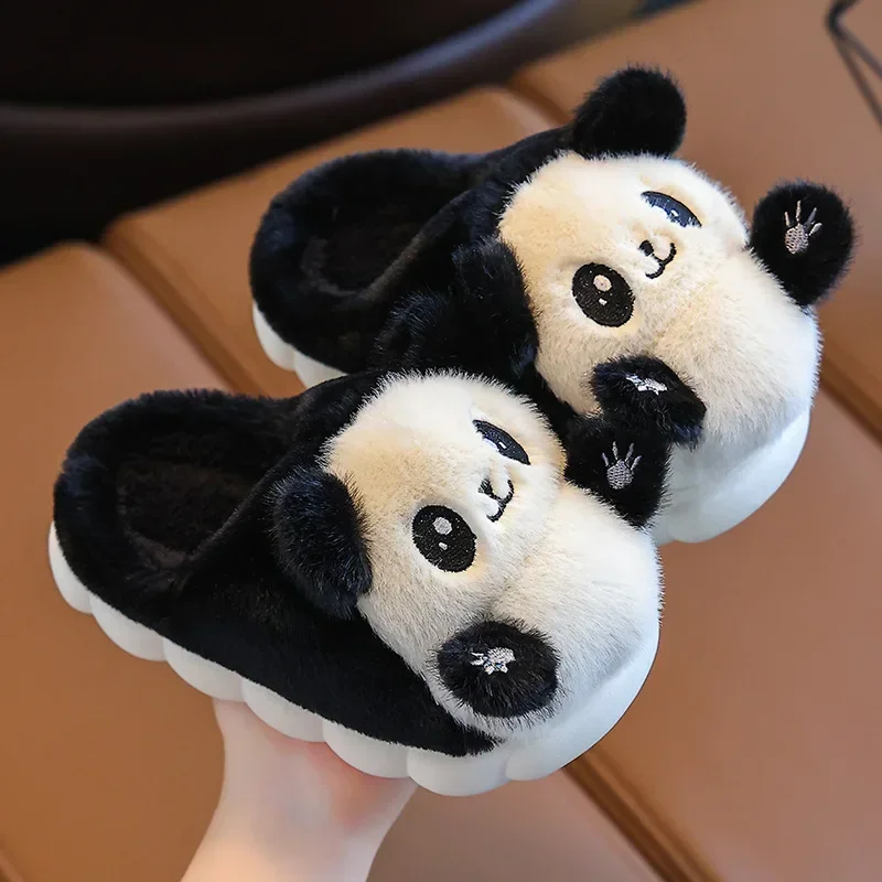 Pantofola Di Cotone Per Bambini Inverno Ragazzo Indoor Home Cute Plush Panda Girl Cotton Shoe Kid Slipper Sandalia Infantil Menina Pantuflas