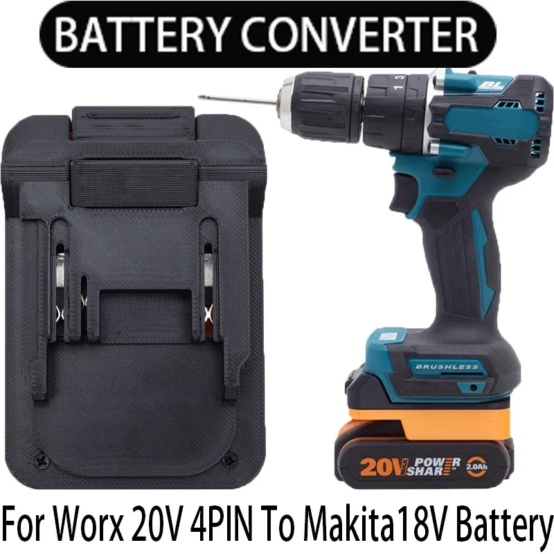 Battery Converter for Worx 20V 4PIN Dexter to Makita/DeWalt/Milwaukee 18V/20V Li-ion Battery Adapter power tool accessories battery adapter for worx 4pin battery orange to for worx 6pin range color 20v cordless electric screwdriver tool converter