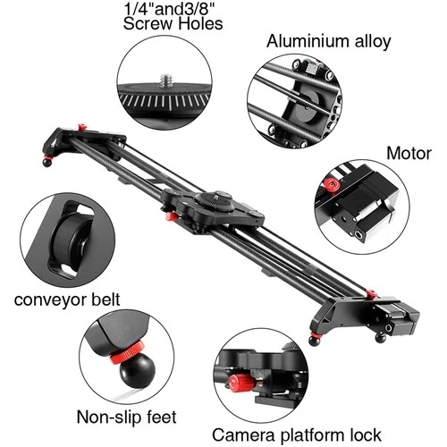 GVM GR-120QD 120cm/GR-80QD 80cm Motorized Camera Track Slider Small Dolly Stabilizer for Camcorder Smartphone