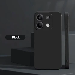 Premium Liquid Silicone Shockproof Phone Case - Square Design, Enhanced Protection for Redmi Note 13 Pro 5G (Black)