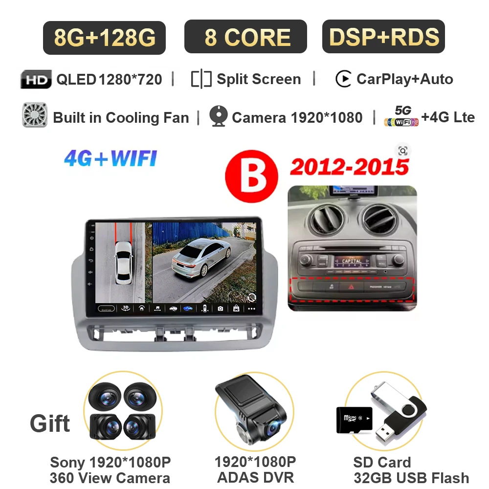 8G-128G 360 DVR