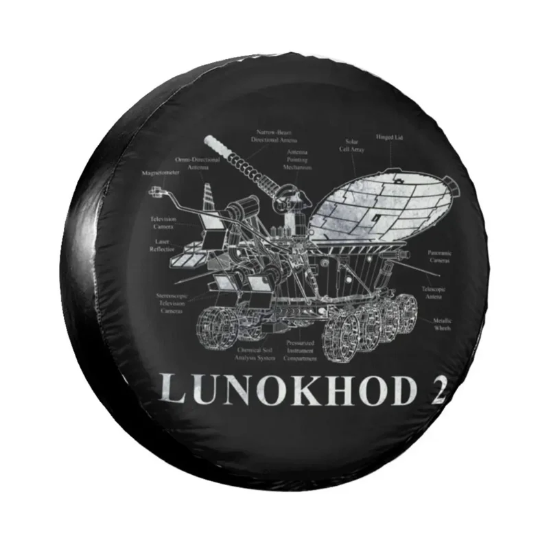 

Lunokhod 2 запасная крышка для шин сумка для Suzuki Mitsubish Советский Союз Луна исследовать автомобильные колеса 14-17 дюймов