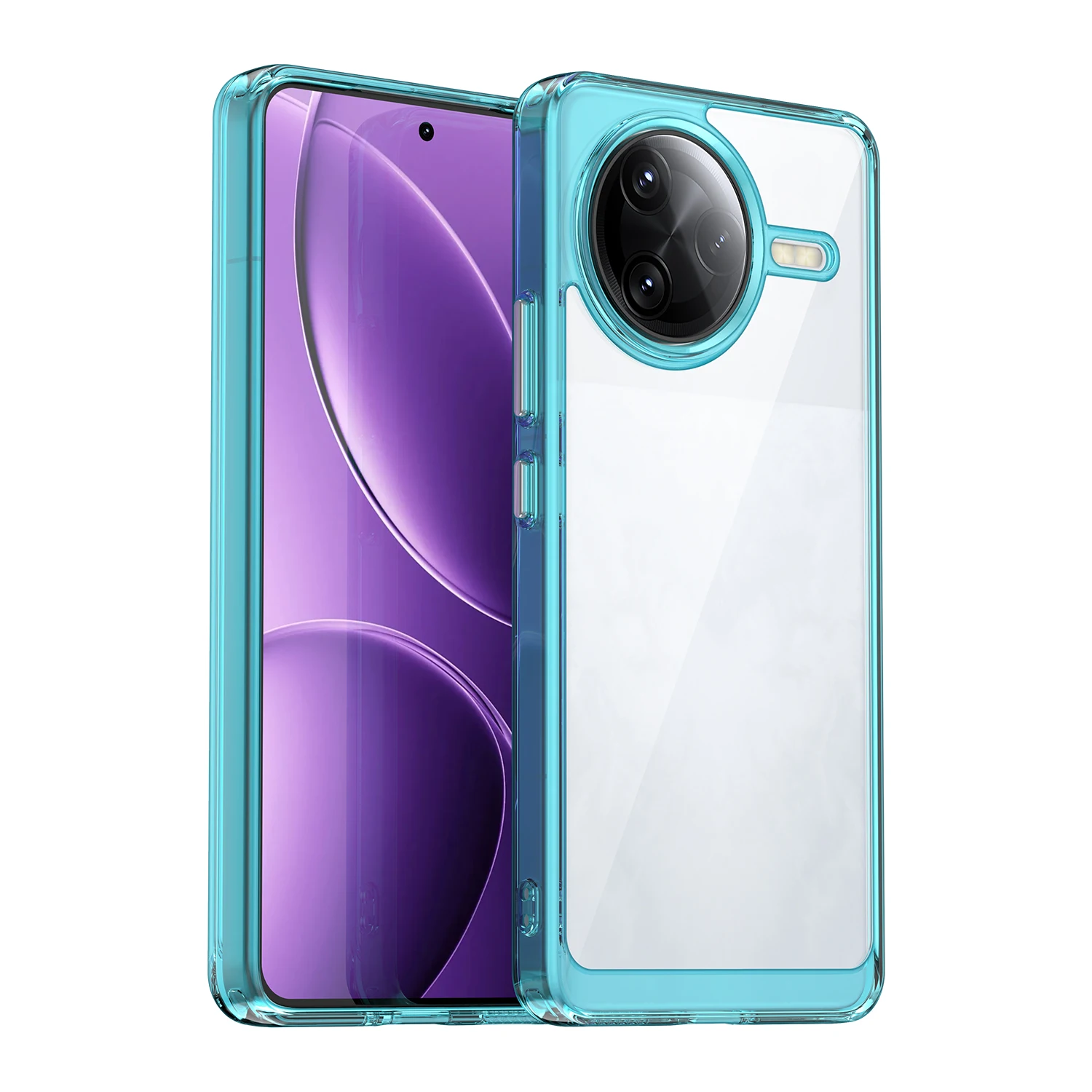 Colorful Transparent TPU Protective Phone Case - Clear Design