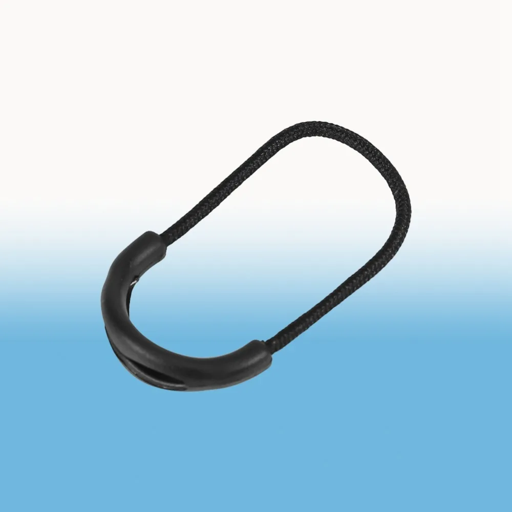 20 Pcs 내구성 PVC 지퍼 손잡이 U 모양 블랙 EDC 지퍼 손잡이 스마일 스타일 지퍼 가방 액세서리