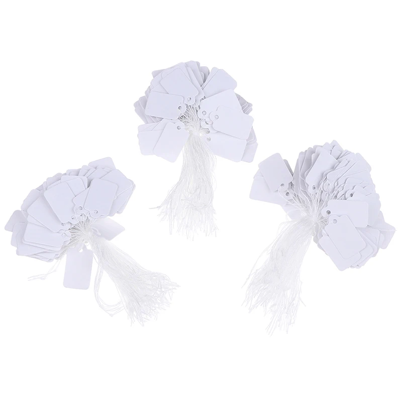 300Pcs label tie string strung ticket jewelry merchandise display price tags