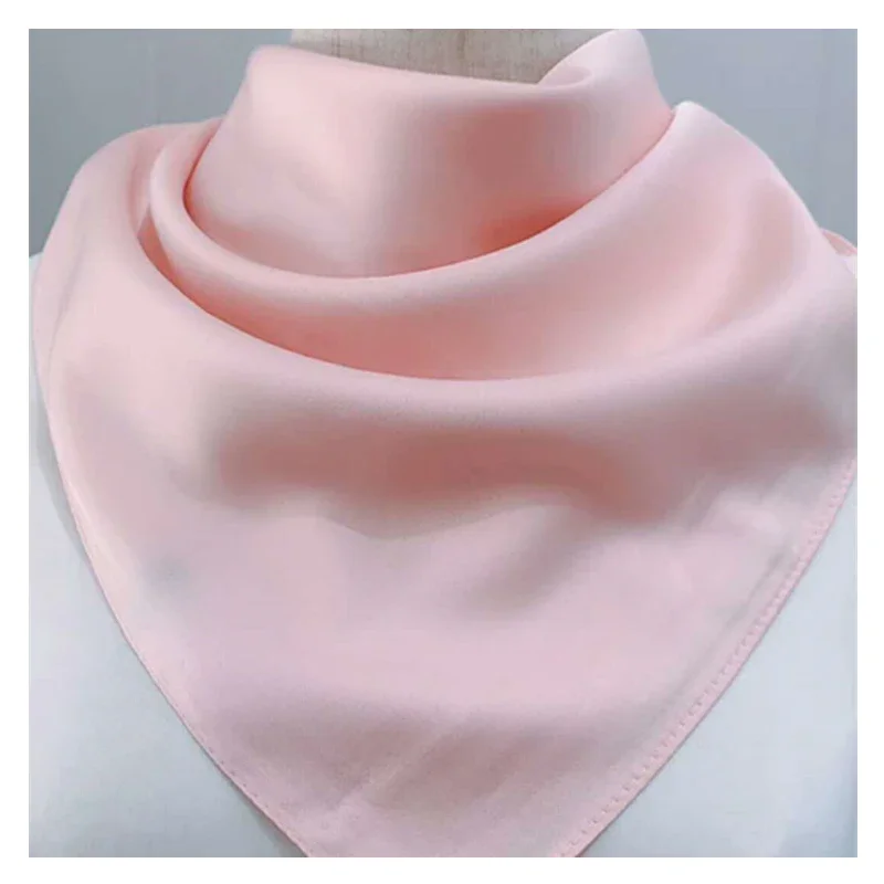 Grand Foulard Carré En Satin De Soie De 69,1 Cm, Bandana