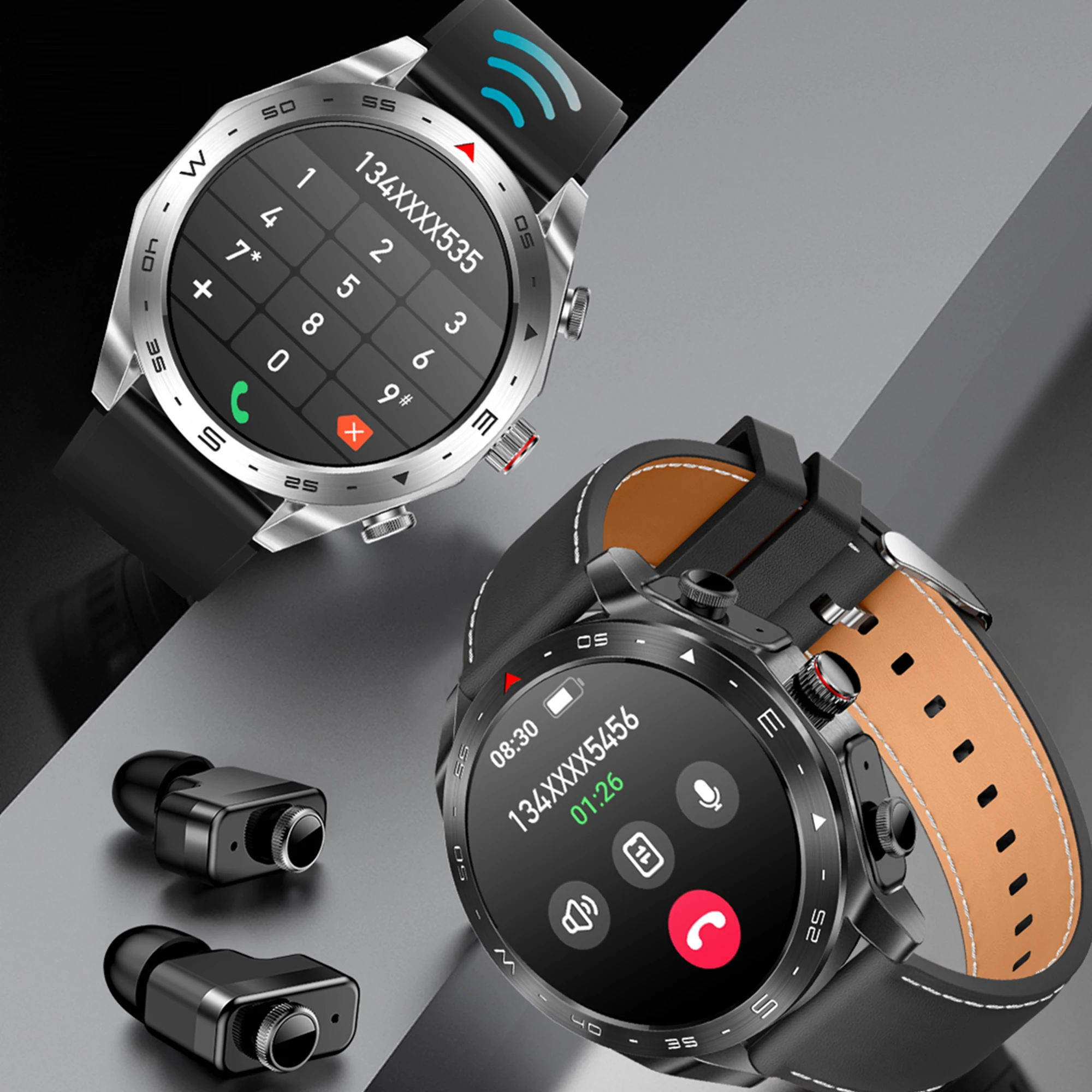 T95 스마트 워치, 2 in 1 이어버드, HIFI 이어버드, 스피커 트래커, 음악 심박수 모니터, 남성용 스포츠 워치, 신제품
