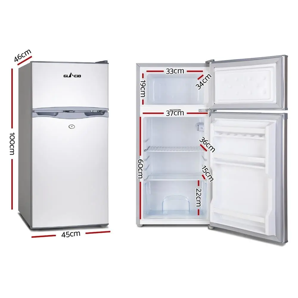 Glacio 100L Portable Fridge Freezer Unit Bar Upright 12V 24V 240V Camping RV