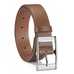 Cintura da uomo in PU leather di lusso con fibbia in metallo - Cintura premium designer