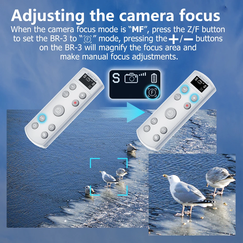 RMT-P1BT Wireless Rechargeable Remote Control Shutter Release for Sony A6700 A6600 A6400 A6100 A1II A7IV ZV-E10II ZV-E1 camera remote shutter button camera remote shutter release