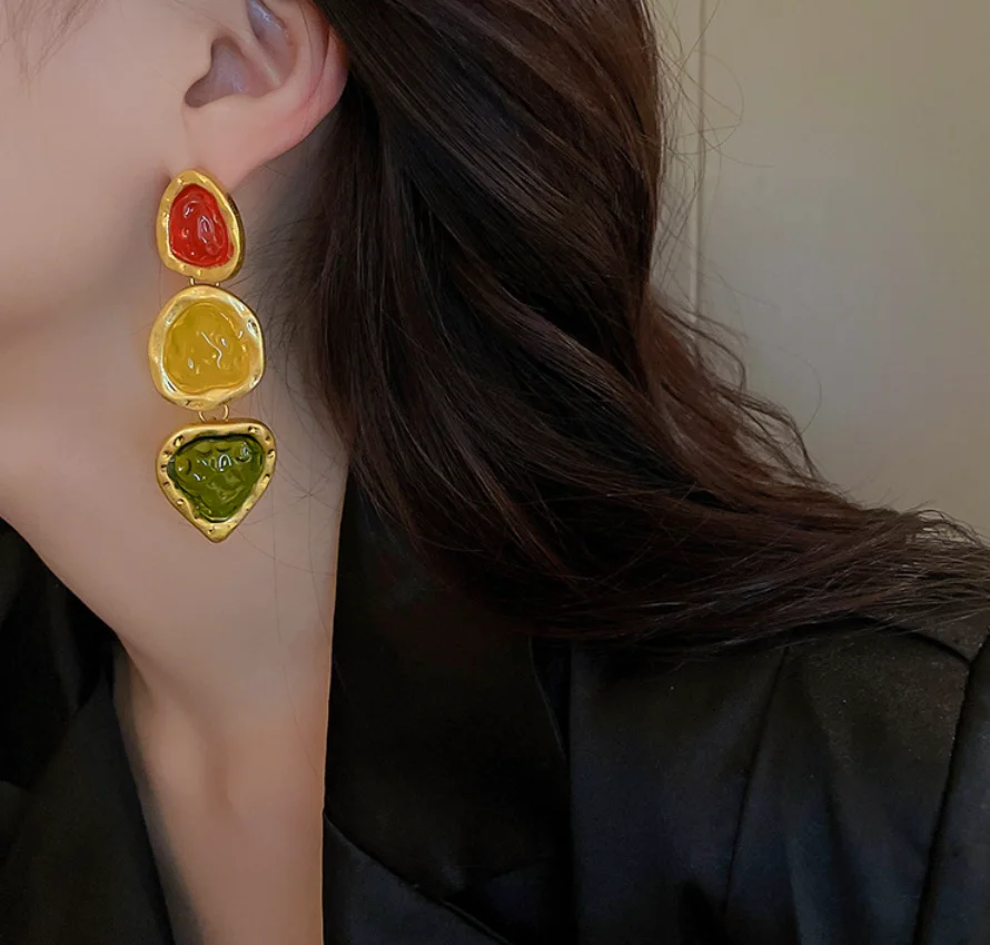 

Женские серьги из сплава меди и смолы, серебро 2022 пробы