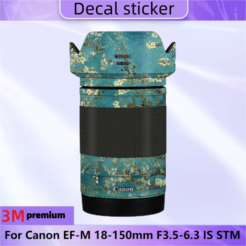 Per Canon Ef-M 18-150Mm F3.5-6.3 Is Stm Lens Sticker Pellicola Protettiva Per Decalcomanie Della Pelle Cappotto Protettivo Antigraffio Ef-M18-150 F/3.