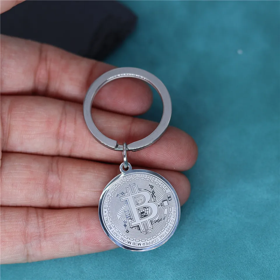 Cadeau Cryptomonnaie Adulte Porte-clés Bitcoin Métal Doré - Design Crypto -  Cadeau Geek Et Technophile Jeton Caddie