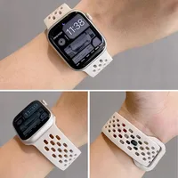 Bracelet en Silicone pour Apple Watch Ultra 3/2/1 49mm 11 10 46mm 42mm, confortable et respirant pour IWatch 9 8 7 6 5 4 SE3 45mm 44mm 41mm 3