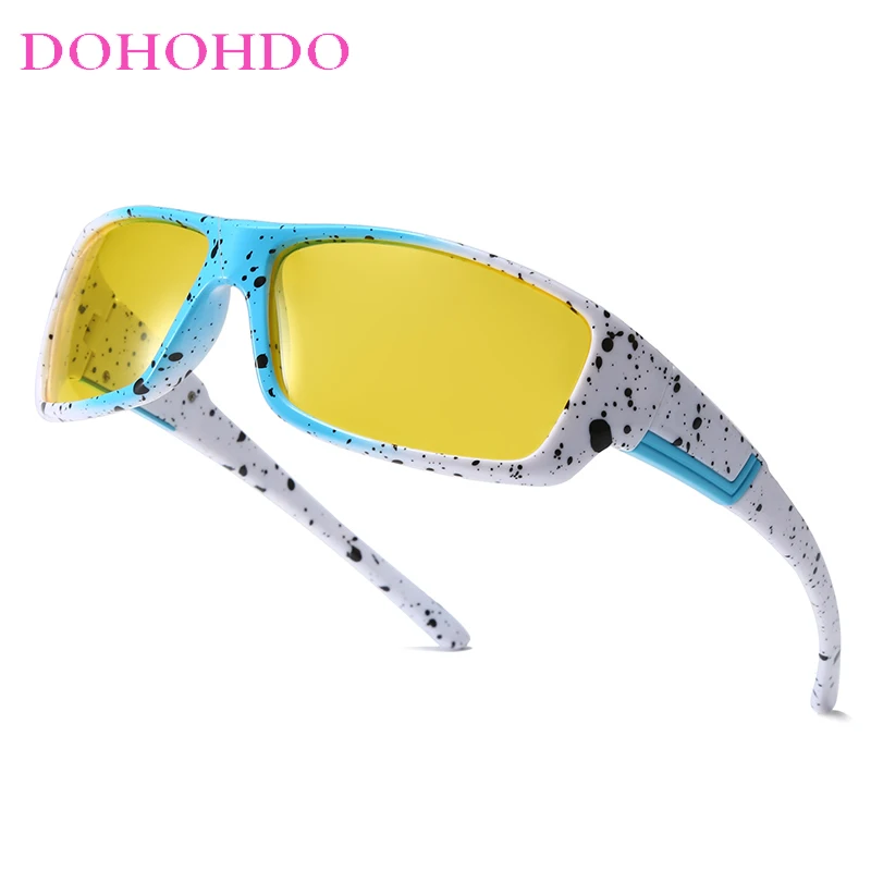 Men Women Night Vision Glasses Polarized Sunglasses Yellow Lens Anti-Glare Goggle Night Driving Sun Glasses UV400 Eyewear