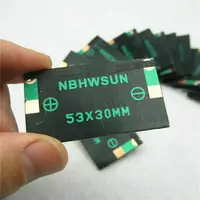 10 pièces/lot 5V 30mA 53X30mm Micro Mini panneau de cellules solaires de petite puissance pour jouet de bricolage, batterie 3.6V cellules solaires lumière solaire commerce chaud 3