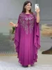 Abayas pour femmes dubaï luxe 2024 mousseline de soie Boubou robe de mode musulmane Caftan Marocain Occasions de fête de mariage Djellaba Femme