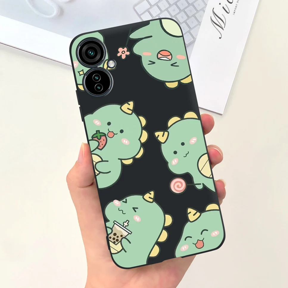 Fashion Cartoon Soft Silicone Black Pink Phone Case Cover