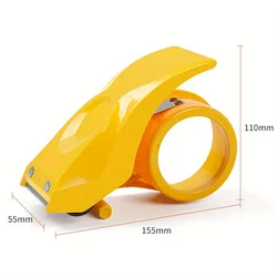 Eco - Friendly Heavy Duty Shipping Tape Dispenser - Reusable, Replaceable, and Innovative Design (Yellow)