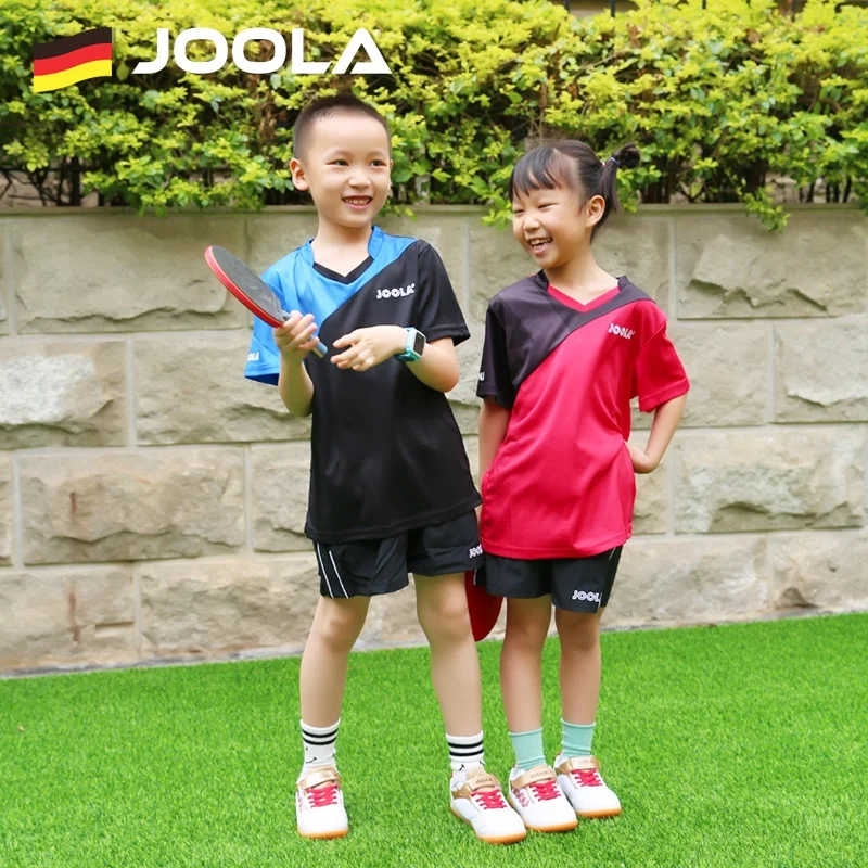 Authentic JOOLA Kids Children Table Tennis Clothes Sportswear Quick Dry Short Sleeve Ping Pong T-shirts Sport Jerseys Tops