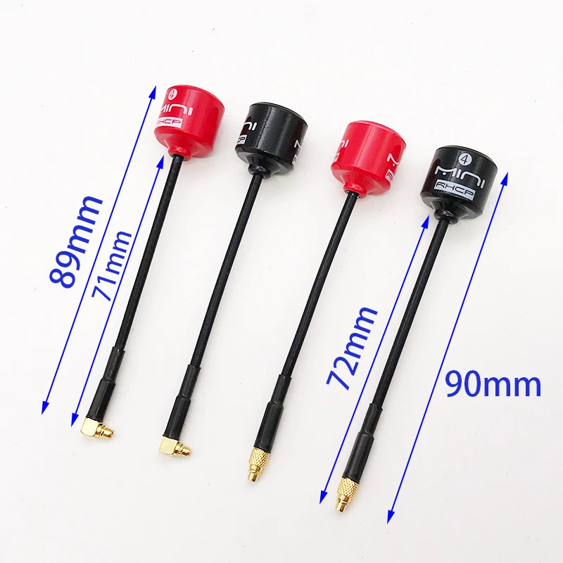 미니 RHCP 5.8G Lollipop 4 안테나 고이득 2.8Dbi FPV 송신기/수신기 RC FPV 레이싱 드론용 SMA/RP-SMA/MMCX/UFL 안테나