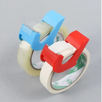 Mini Dispenser di Nastro Adesivo con Taglierina, Strumento Portatile per Ufficio e Cancelleria