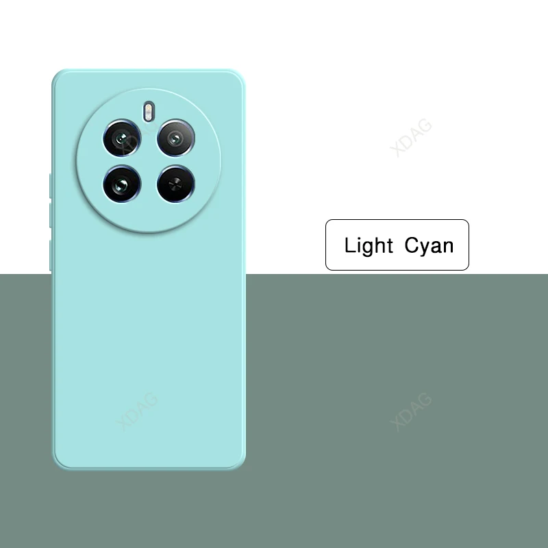 Liquid Silicone Phone Case with Lens Protection - Solid Color Back Cover