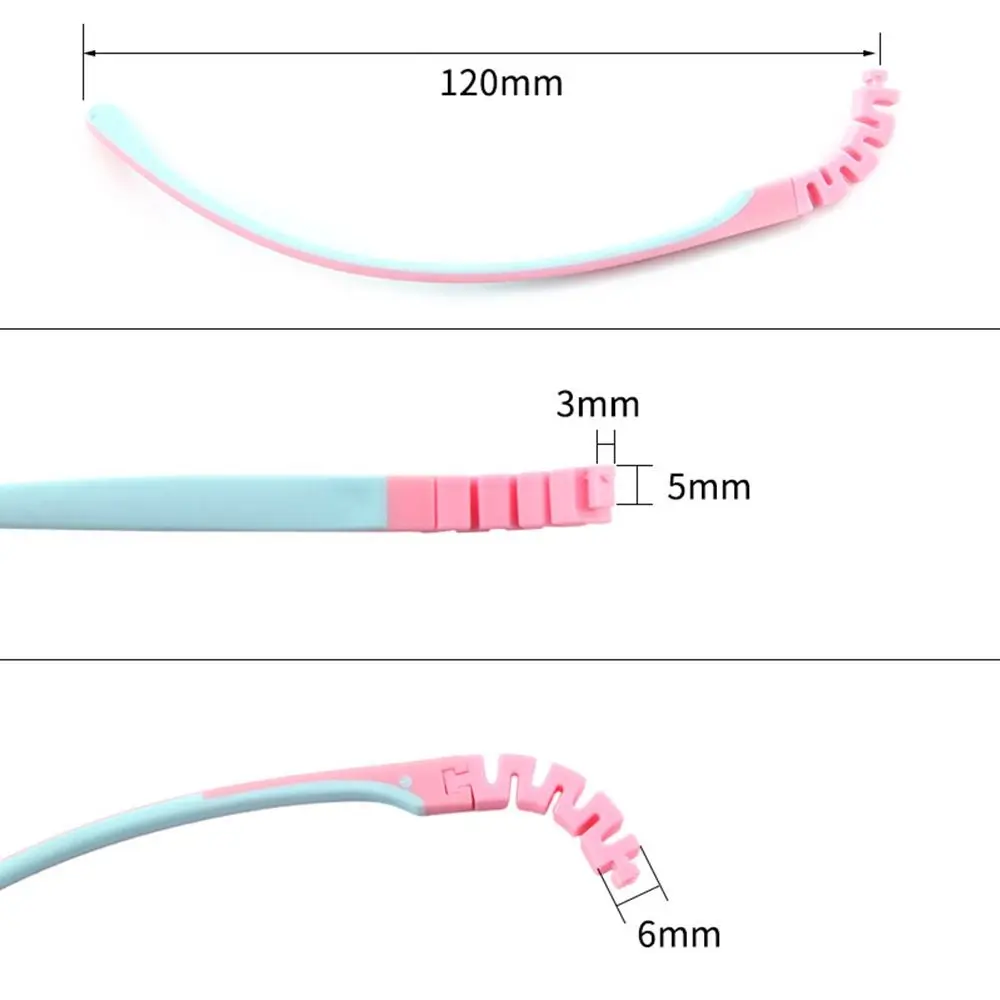 Children's Silicone Glasses Legs Glasses Arm Anti-Slip Snap-on Eyeglasses Arm Replacement Two Color Silicone Legs eyeglasses frames eyeglass frames square eyeglasses myopia glasses optical glasses