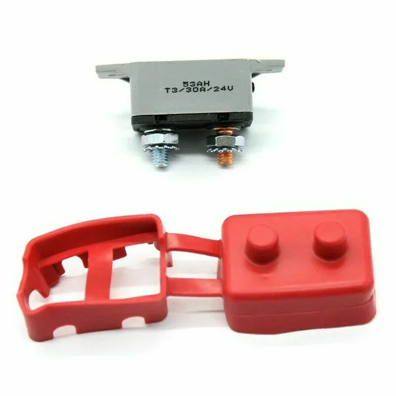 12V Circuit Breaker & Cover Dual Battery Fuse Automatic Auto Reset 10/15/20/25/30/40/50A Waterproof Circuit Breaker for Car Boat circuit breaker