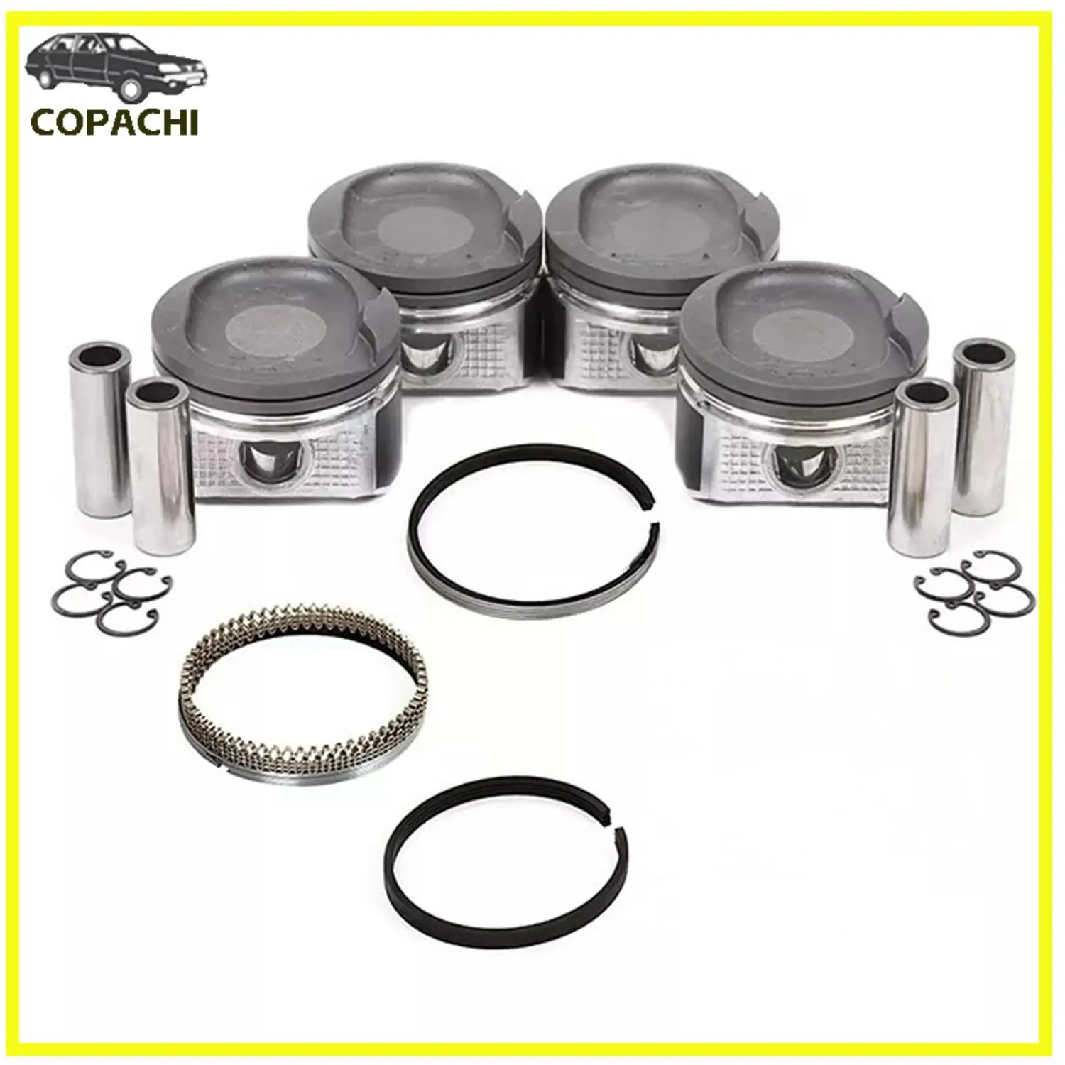 4pc Engine Piston&Rings Set For 00-08 Toyota Celica GT Corolla MR2 Chevrolet 1.8L 1ZZFE Engine Car Accessories Part Replacement