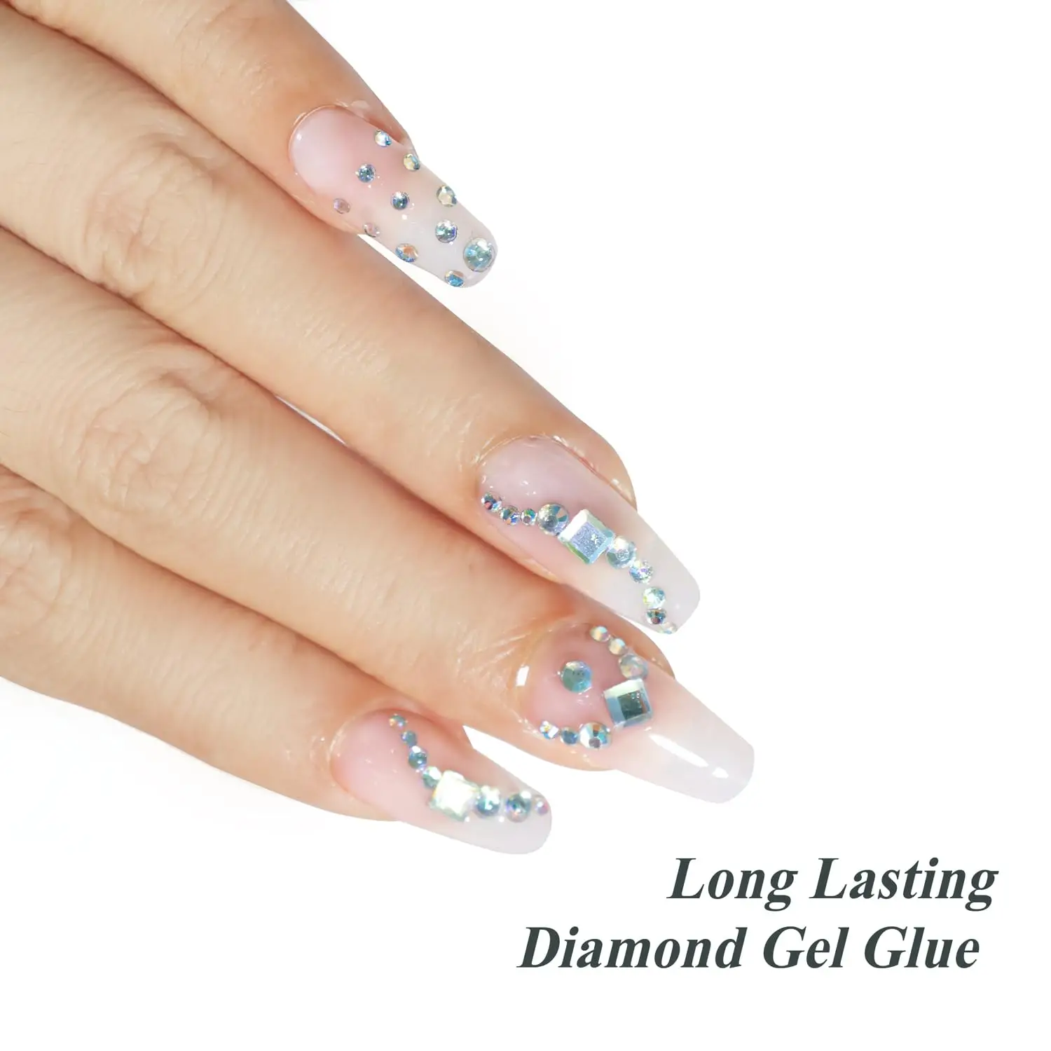 FZANEST Rubber Gel Top Coat,15ML Ultra Shine No Wipe Thick 3D Nail Art Top Coat StrengthenEnhanced Plumping Natrual Nail and Nai 5