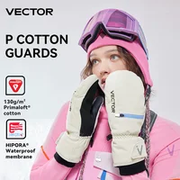 VECTOR Men’s and Women’s Detachable Cotton Protective Gloves Are Windproof Splash Proof Anti Slip Warm and Wear-resistant