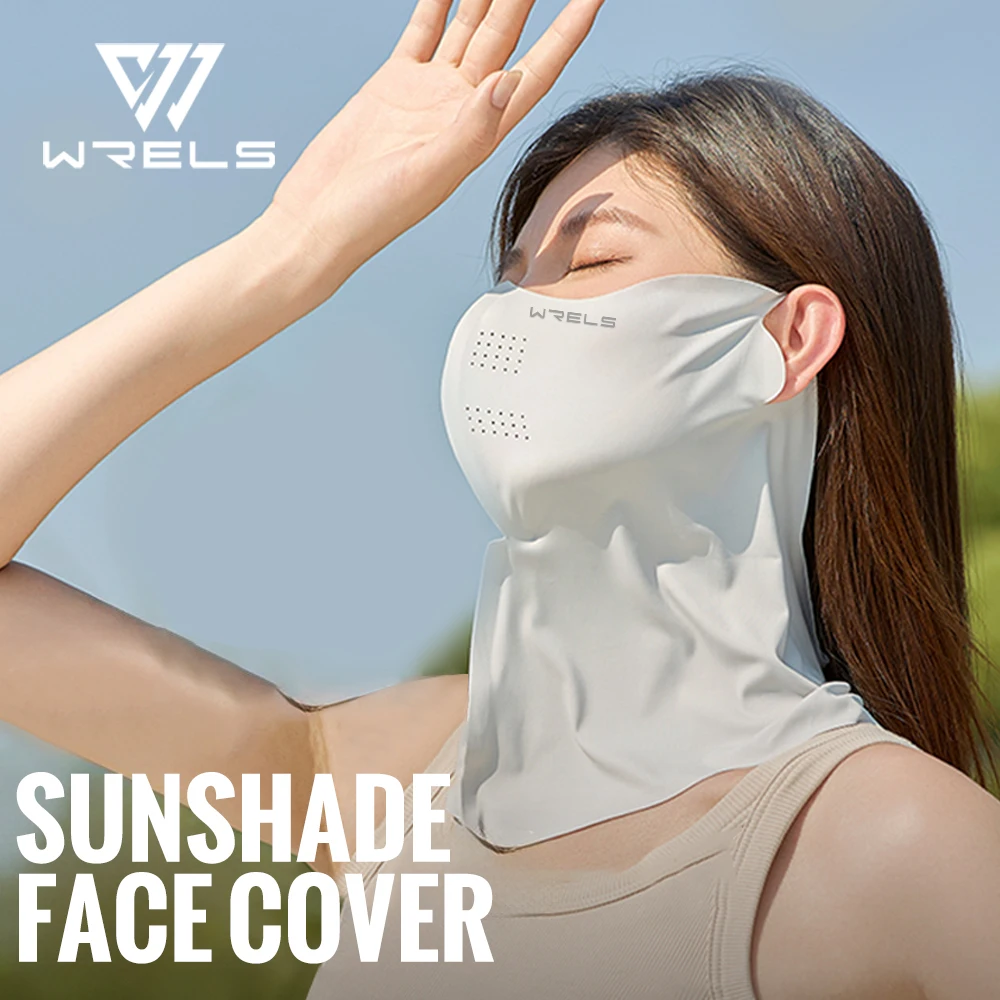 WRELS Ice Silk UV Protection Mask for Bicycle Breathable Ear Loop Mask Cooling Scarf Women Outdoor Sports Hiking Face Mask