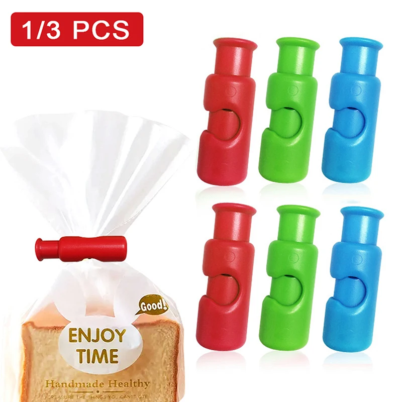 

1/3Pcs Sealing Clips For Fresh Food Bread Snack Bags Spring Clamp Kitchen Grain Vegetable Storage Bag Clips Bag Sealer Tool