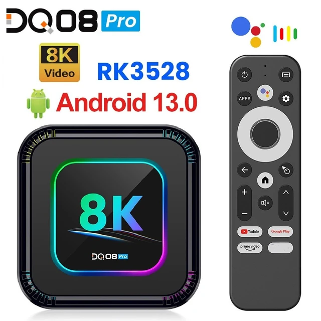 DQ08 RK3528 Smart TV Box Android 13 Quad Core Cortex A53 Support 8K Video  4K HDR10+ Dual Wifi BT Google Voice 2G16G 4G 32G 64G