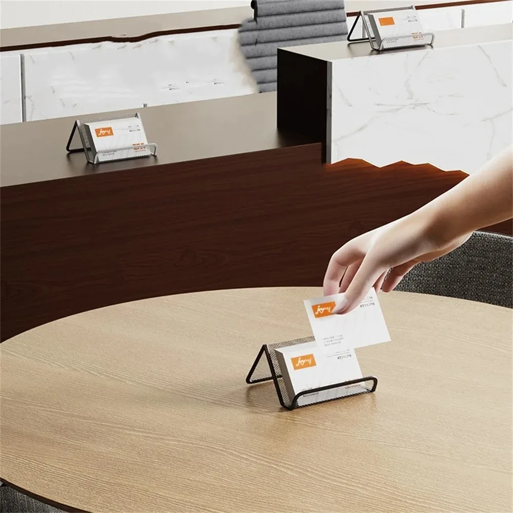 고품질 휴대용 메쉬 명함 홀더 금속 다용도 명함 스탠드 내구성 있는 휴대폰 홀더