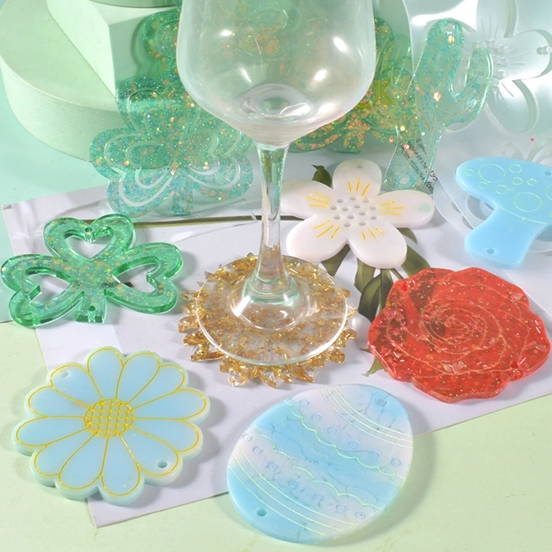 

Силиконовая форма в виде четырехлистных лепестков клевера, форма в виде грибов из эпоксидной смолы, форма для отлива подвесок, подходит для «сделай сам», Прямая поставка