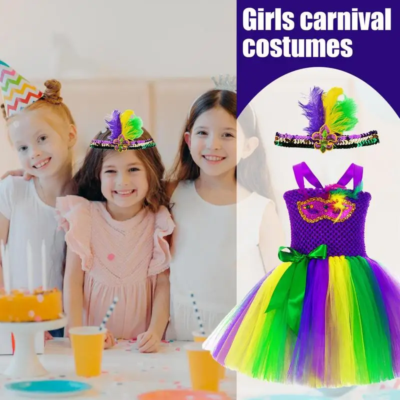 Sequins Mardi Gras Dress For Girls Carnival Halloween Disguised Costumes  Kids Festival Clothes Tutu Outfit - AliExpress