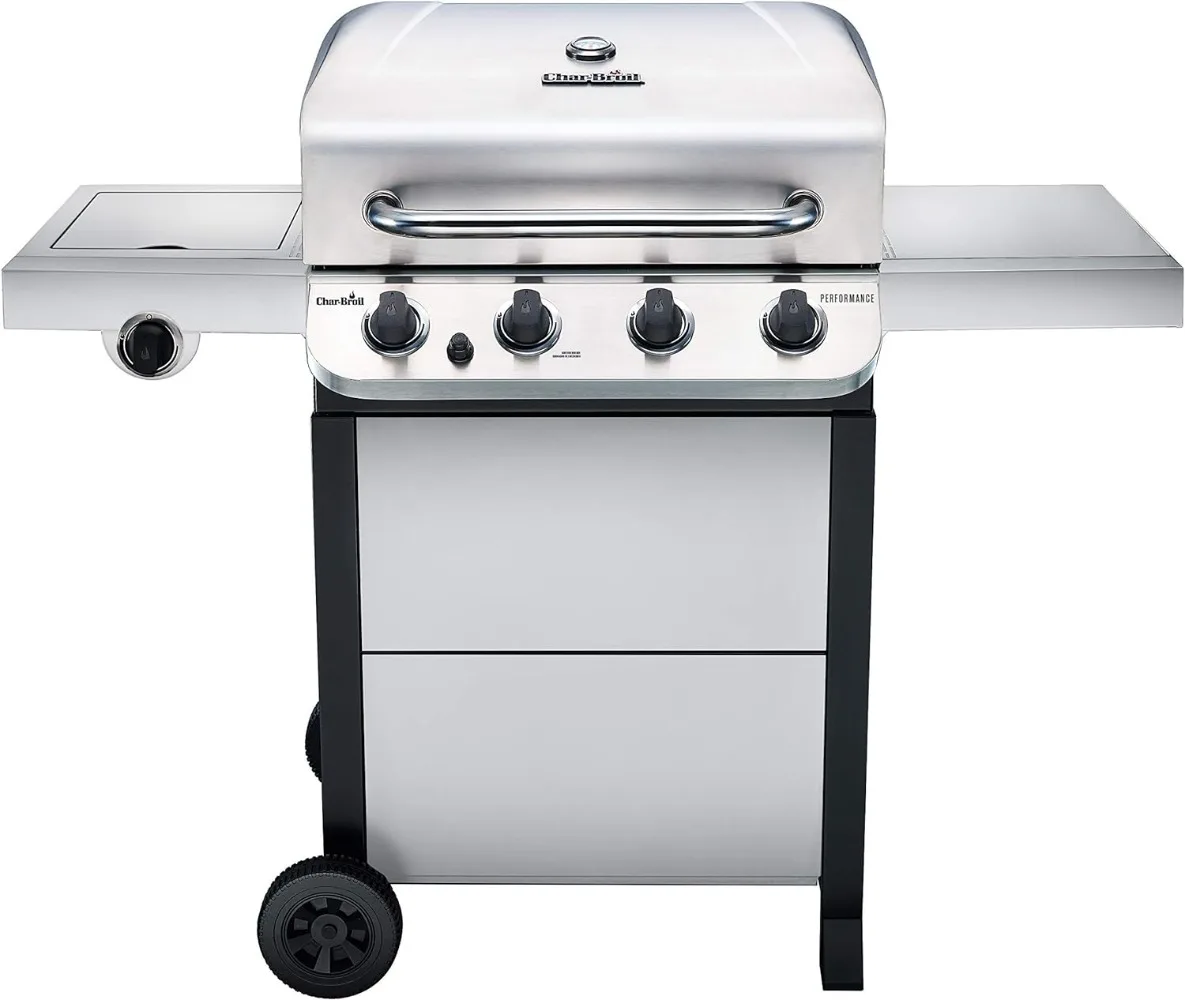 

Char-Broil Performance Series Convective 4-Burner with Side Burner Cart Propane Gas Stainless Steel Grill - 463377319