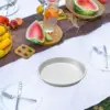8 inches Aluminum Alloy Plate, Metal Dinner Dishes Serving Camping Plates for Picnic Outdoor Camping, Reusable 6